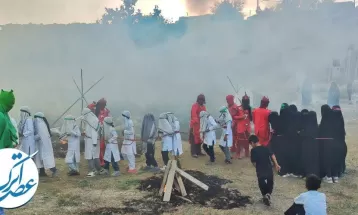 تعزیه‌خوانی روز عاشورا در اینچه علیا