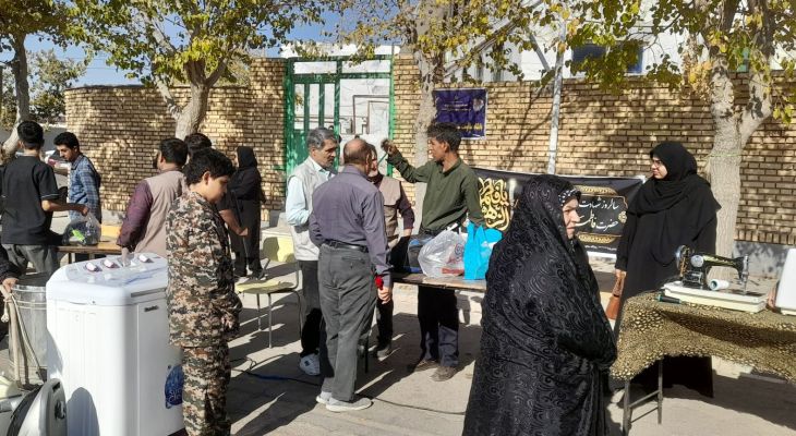 حضور جهادی اصناف اسفراین در شهر صفی‌آباد