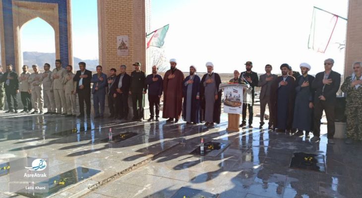 تجدید ميثاق بسیجیان شهرستان بام‌و‌صفی‌آباد با شهدا