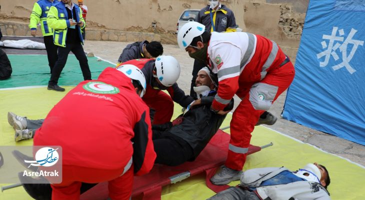مانور زلزله و سیل در روستای باغچق بجنورد