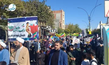 راهپیمایی 13 آبان‌ماه در فاروج برگزار شد